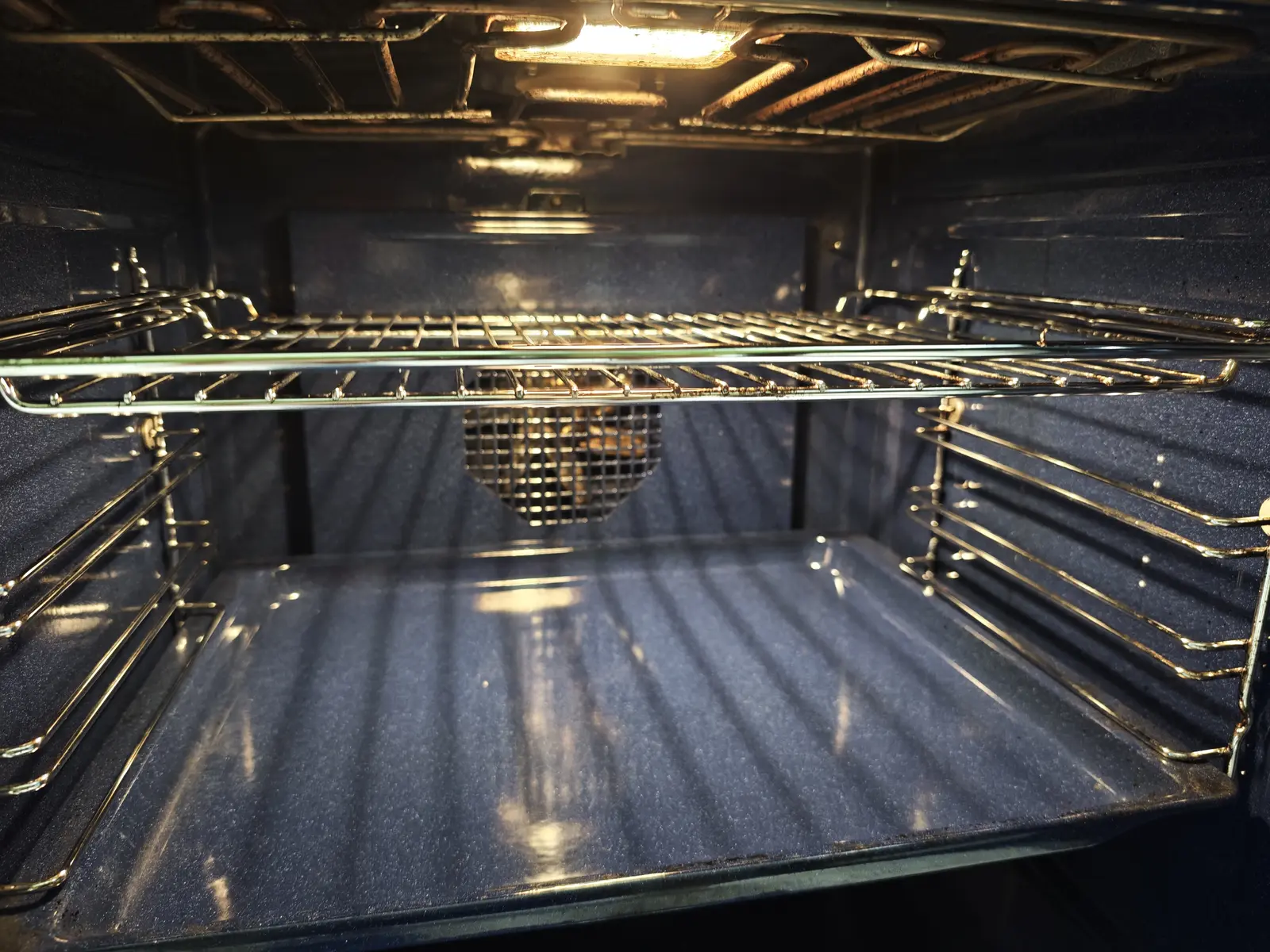 Oven interior after professional cleaning